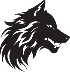 Obraz premium Midnight Predator Pack Mark Feral Night Beast Icon Design