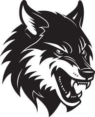 Ghostly Werewolf Symbol Grim Shadow Beast Logo