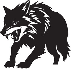 Feral Night Beast Icon Nocturnal Howler Insignia