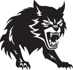 Wild Nightshade Lupine Symbol Midnight Predator Emblematic Design