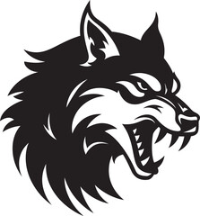 Lunar Lycanthrope Black Vector Mark Feral Night Beast Iconic Insignia