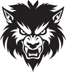 Grim Shadow Beast Icon Design Abyssal Fanged Hunter Emblem