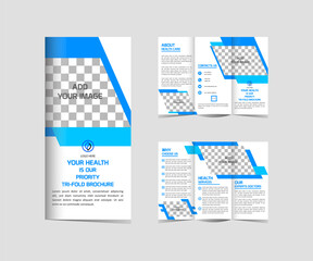 Healthcare Tri-Fold Brochure Template editable