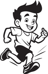Elegant Sprint Running Athletes Black Icon Athletic Rush Black Vector Logo for Male Runner