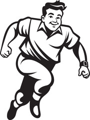 Robust Charge Male Black Vector Logo Design Sturdy Sprint Running Male Persons Black Icon