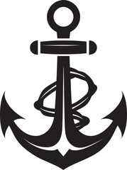 Timeless Seafaring Black Anchor Vector Icon Marine Legacy Ship Anchor in Black Design