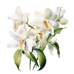 Obraz na płótnie Canvas Watercolor Orchid Flower