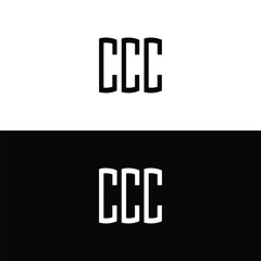 CCC logo. C C C design. White CCC letter. CCC, C C C letter logo design. Initial letter CCC linked circle uppercase monogram logo. C C C letter logo vector design.	
