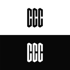 CCC logo. C C C design. White CCC letter. CCC, C C C letter logo design. Initial letter CCC linked circle uppercase monogram logo. C C C letter logo vector design.	
