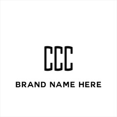 CCC logo. C C C design. White CCC letter. CCC, C C C letter logo design. Initial letter CCC linked circle uppercase monogram logo. C C C letter logo vector design.	
