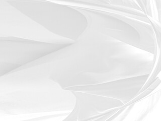 Obraz premium elegrance woven soft fabric white abstract smooth curve shape decorative fashion textile background