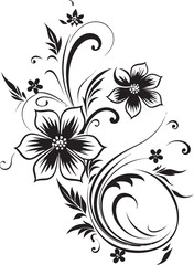 Petal Harmony Black Vector Logo Blossom Embrace Wedding Couple Icon