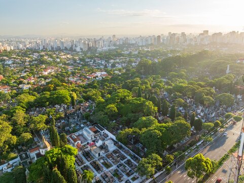Foto a&eacute;rea da regi&atilde;o de perdizes em S&atilde;o Paulo