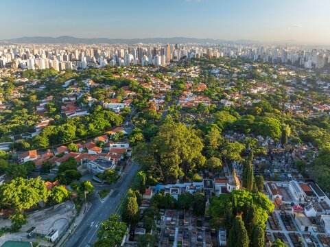 Foto a&eacute;rea da regi&atilde;o de perdizes em S&atilde;o Paulo