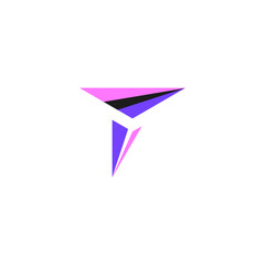 Fototapeta premium T Arrow Sign Marketing and Finance logo design