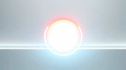 Neon Dreams: A Modern Abstract Art Light Background with Minimal Is Glowing On White Light Backdrop