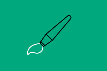 brush illustration in flat style design. Vector illustration.	