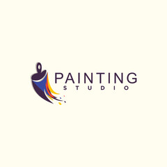 Painting logo ideas inspiration logo design template vector illustration isolated on white background