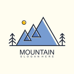 Mountain logo branding identity corporate vector design