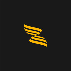 Z with wing icon creative logo design template