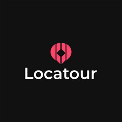 K Location and point icon logo design