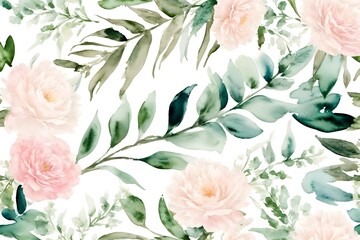  Watercolor floral background.