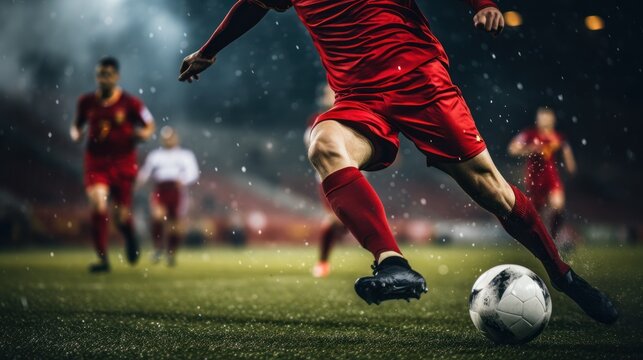  soccer scene at night match 