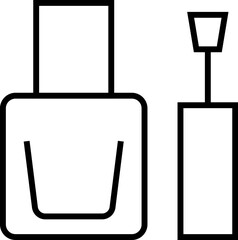 Nail Polish Vector Line Icon for Apps, Sites, Design