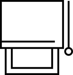 Fototapeta premium Window Simple Minimalistic Outline Icon. Suitable for books, stores, shops. Editable stroke in minimalistic outline style. Symbol for design