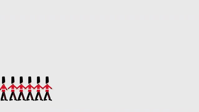 Marching Soldiers On Parade Animation