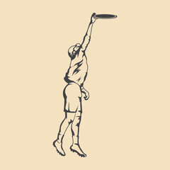 frisbee Player Silhouette Vector