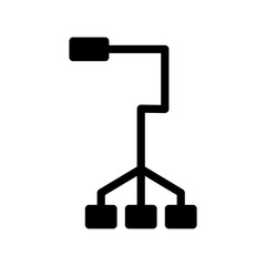 walking stick glyph icon