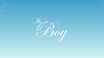 Gender Reveal "It's a Boy" animation 