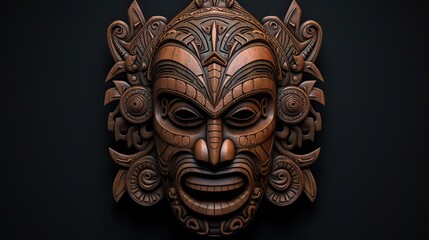 Hand-carved, detailed, cultural artifact, artisanal creation, decorative, ethnic artistry, traditional craftsmanship. Generated by AI.