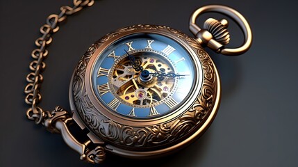 Miniature replica, vintage charm, intricate detailing, collector's item, horological artistry. Generated by AI.