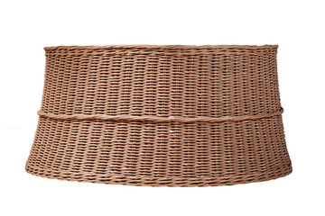 handmade bast product, basket , isolate on a white background