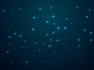 Obraz na płótnie Canvas Night shining sky star dust vector background. Many celestial stellar particles.