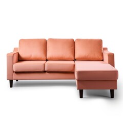 Sectional sofa peach