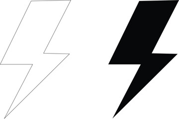 lightning bolt isolated on black