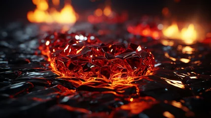 Foto op Plexiglas close up of burning fire © Ahmad