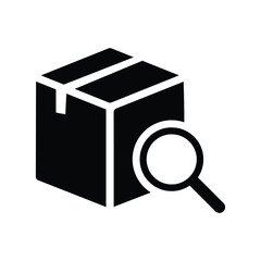 Search box, parcel, package icon