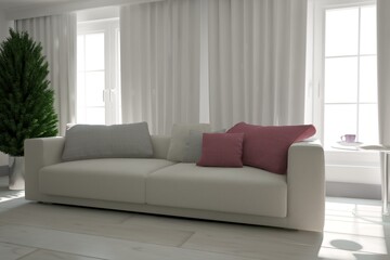 Modern interior design. 3D illustration