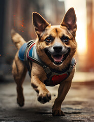 perro con traje de superman