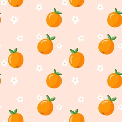 cute Orange seamless pattern 