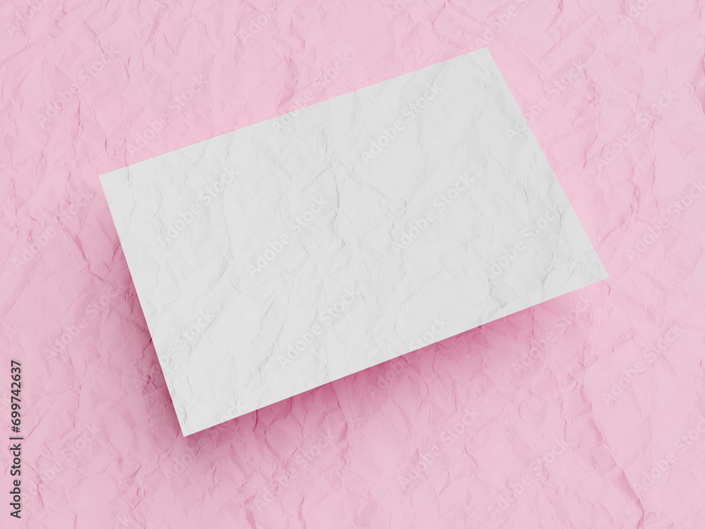 Aufkleber blank paper background with frame for note - mockup. crumpled texture
