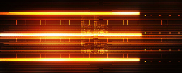 2d illustration Abstract futuristic electronic circuit technology background
