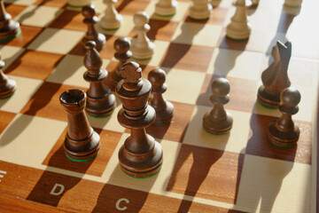 Long castling 0-0-0 of the black chess king and rook during the game © Андрей Журавлев
