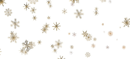 Snowflake Whirlwind: Exquisite 3D Illustration of Descending Christmas Snowflakes in Motion