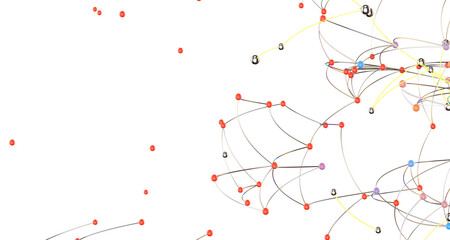 Concept of Network, internet communication. 3d illustration - obrazy, fototapety, plakaty