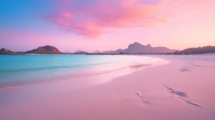 Crédence de cuisine en verre imprimé  Plage d'Elafonissi, Crète, Grèce Beach with pink sand at sunrise